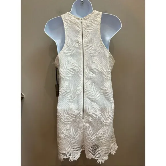 Lovers & Friends S NWT white caspian lace dress w-scallop hem - Picture 2 of 7